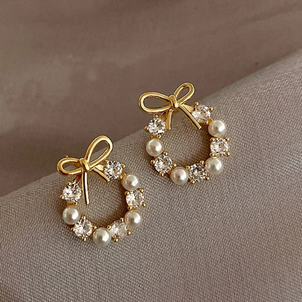 2025 New Mousse Small  Bow Earrings Advanced Sense Short Studs Earrings for Women Ear Jewelry Accessories Gifts