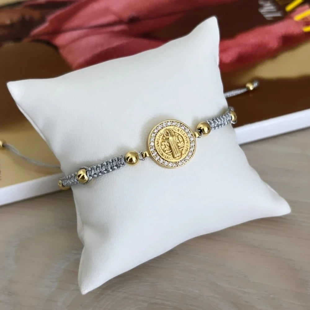 Virgin Mary Guadalupe Braided Bracelet – Handmade Christian Pulseras Jewelry Gift for Women