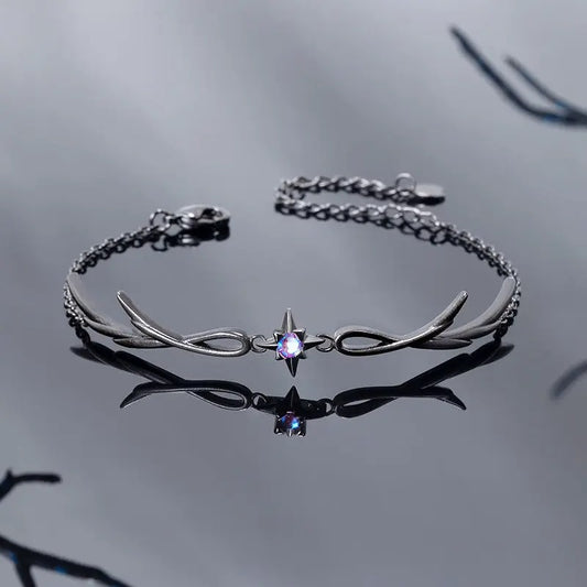 Dark Style Black Bracelet Personality Ladies Simple Charm Casual Jewelry Gift