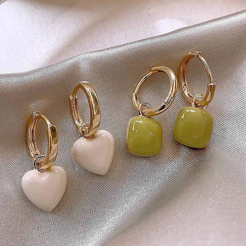 New Arrival Simple Temperament Square Drop Earrings Women