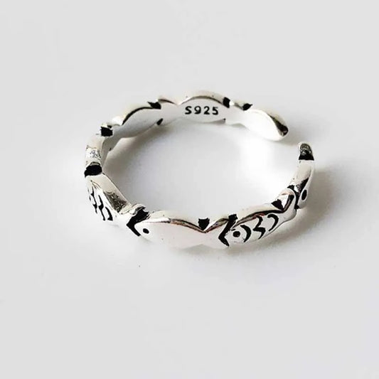 Sterling Silver Fish Adjustable Rings For Women Wedding Luxury Jewelry Wholesale Everything Money