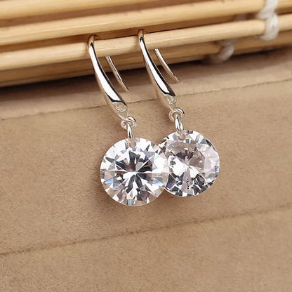 New Zircon Drop Earrings Women Hook Wedding Party Gift