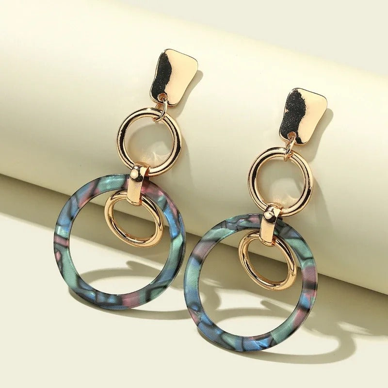 New Korean Fashion Big Circle Long Earrings with Premium Earrings for Women's Jewelry