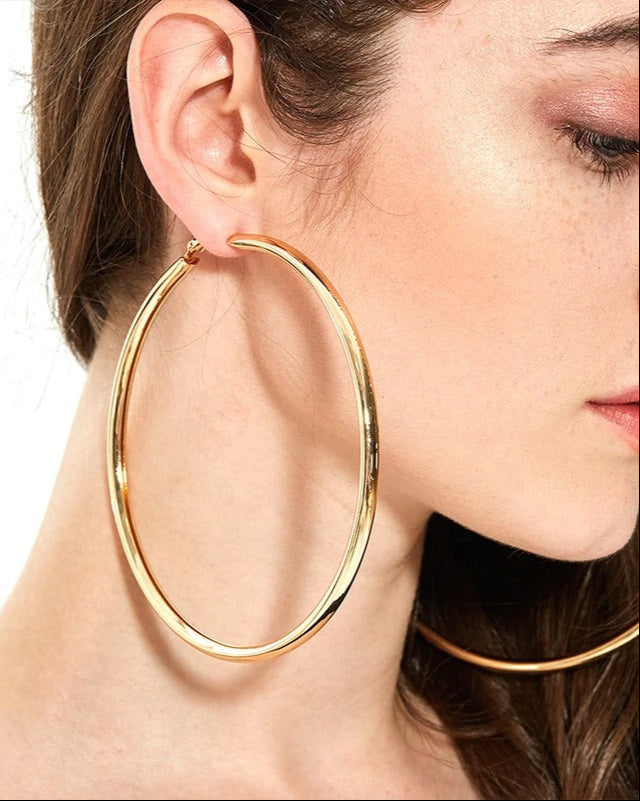 Oversized Big Hoop Earrings for Women Thick Round Punk Jewelry