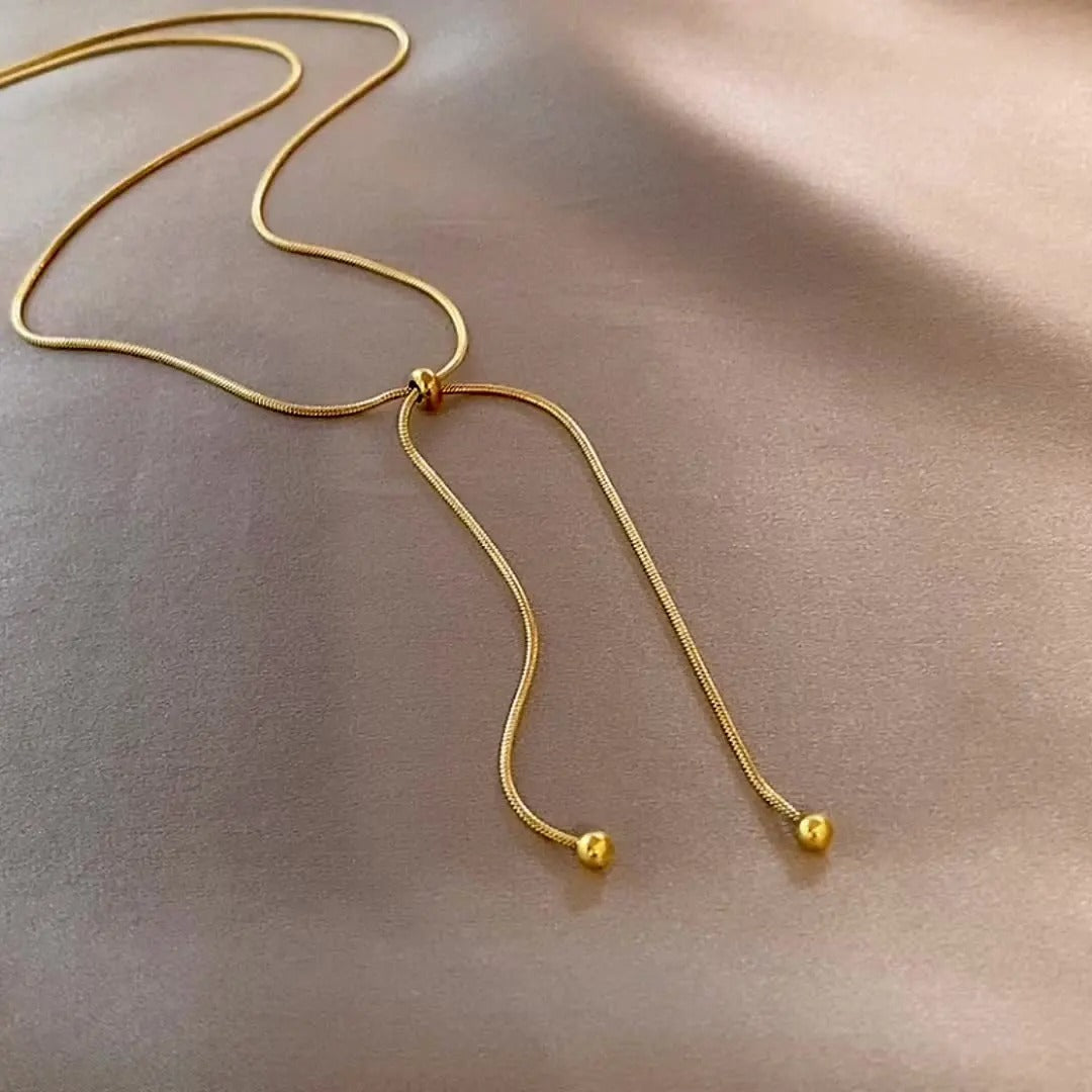 Stainless Steel Retro Creative Unique Design Adjustable Necklace Female Fashion Simple All-match Gold Clavicle Chain