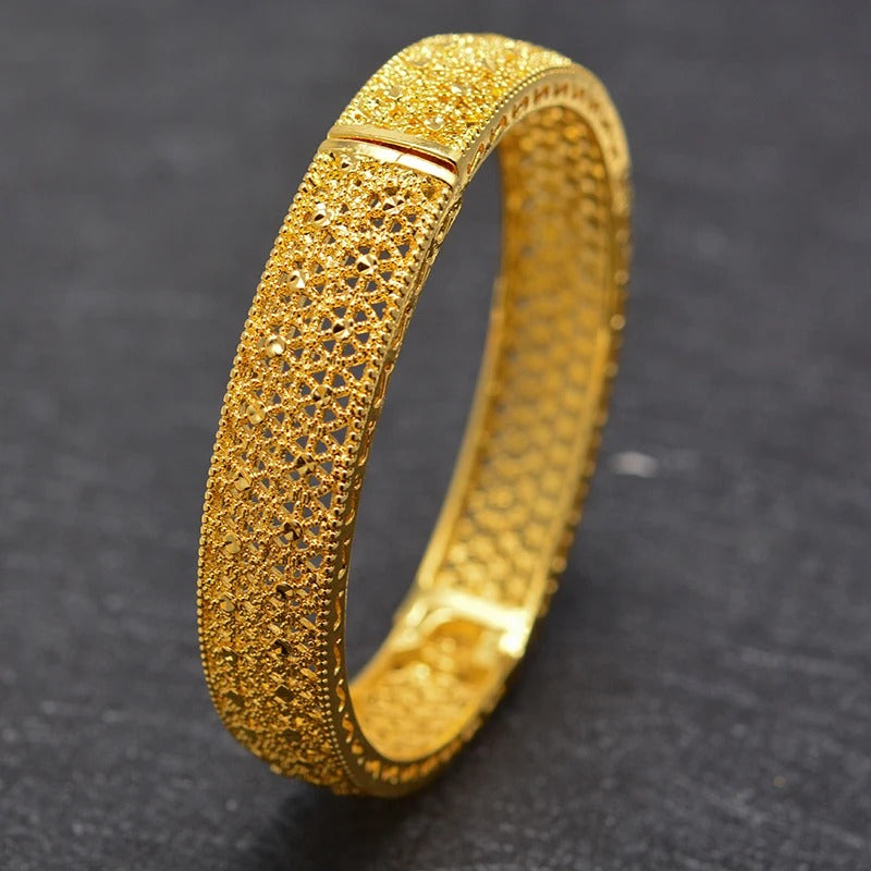 Luxury Gold Color Jewelry Bangles For Girl friend Women Dubai Bracelet Party wedding Gifts