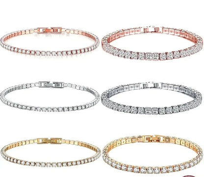 Shining Classic Hip Hop Crystal Bracelet Rose Gold for Women