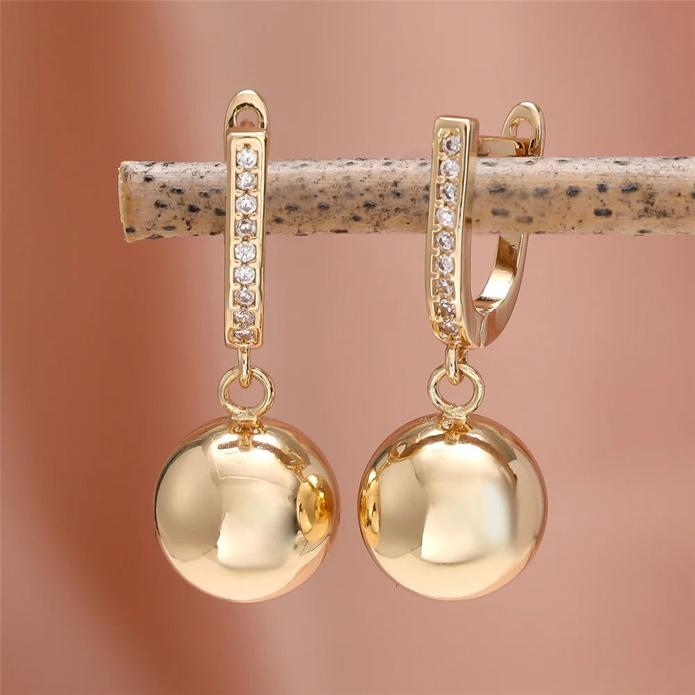 Cute Small Round Metal Hoop Earrings for Women Gold Color Charm Wedding Jewelry Gift