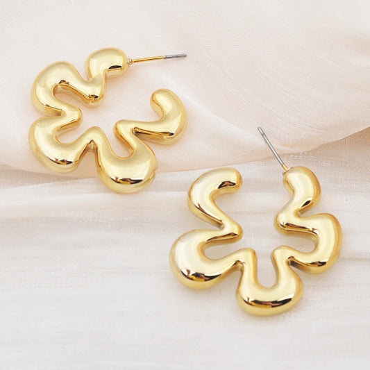 Women’s Hollow Out Flower Drop Earrings Party Trendy Jewelry