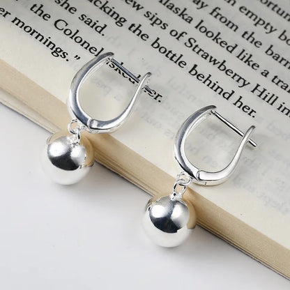925 Sterling Silver Vintage Tassel Ball Earrings for Women