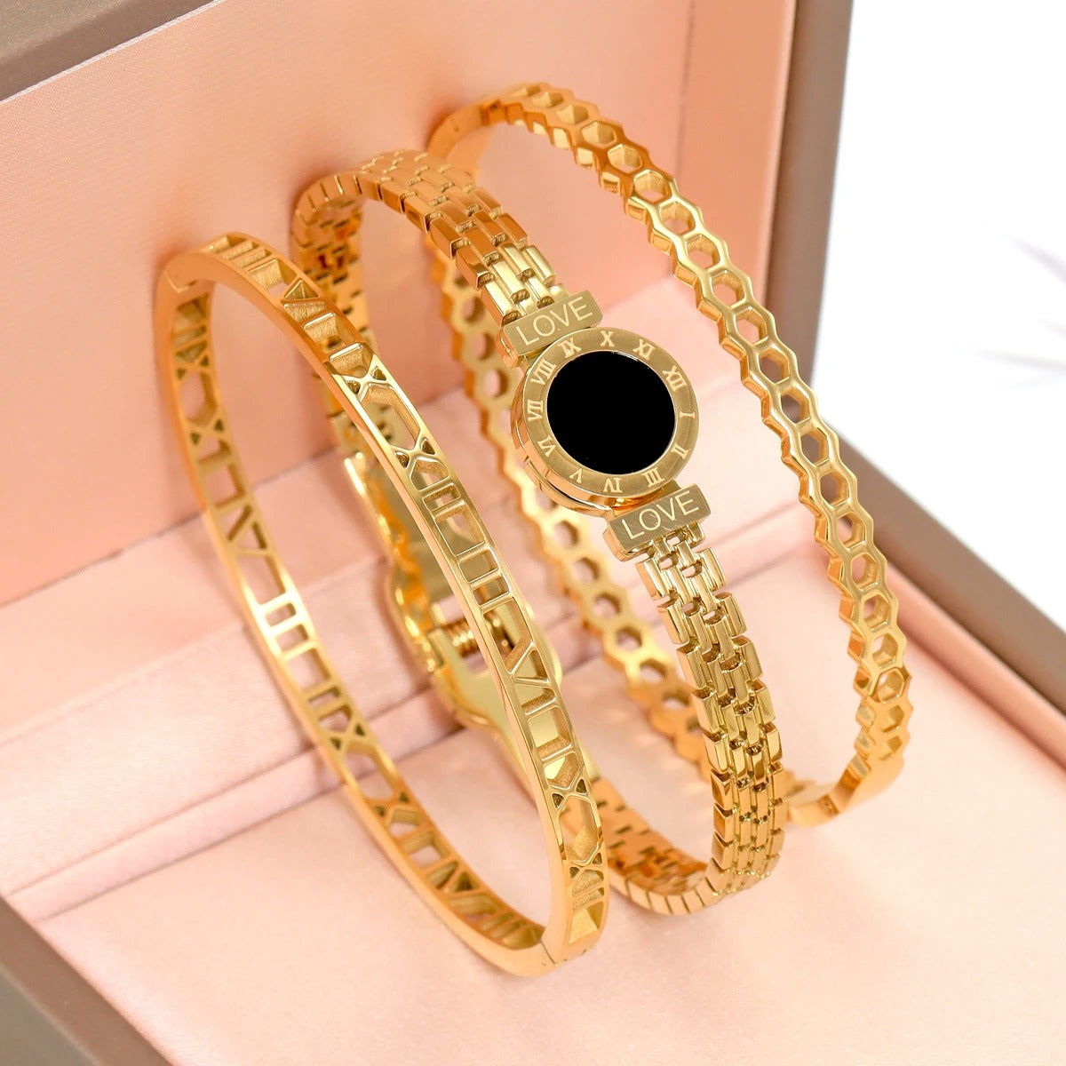 Stainless Steel Roman Numeral Bracelet Women’s Fashion Jewelry