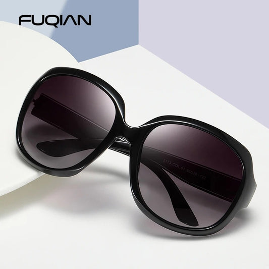 Elegant Oversized Polarized Sunglasses for Women Vintage Style