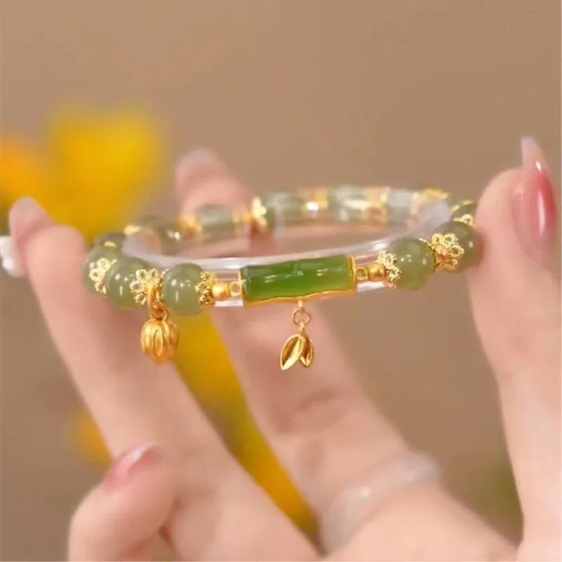 Court Retro Lucky Imitation Bracelet Vintage Light Luxury Handmade Jewelry Bracelet Women's Girls Jewelry Gift
