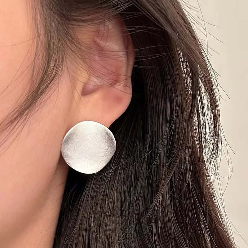 Sterling Silver Vintage Earrings For Women Round StringTrendy Earring Jewelry Prevent Allergy Party Accessories Gift