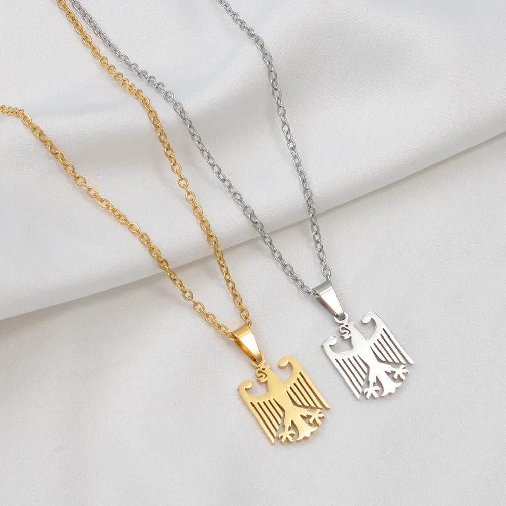 Anniyo German Eagle Pendant Necklace Stainless Steel Jewelry