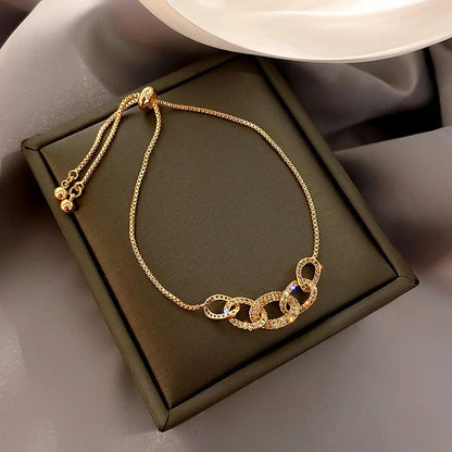 Fashion Korean Women Geometric Circle Bracelet Party Jewelry Gift