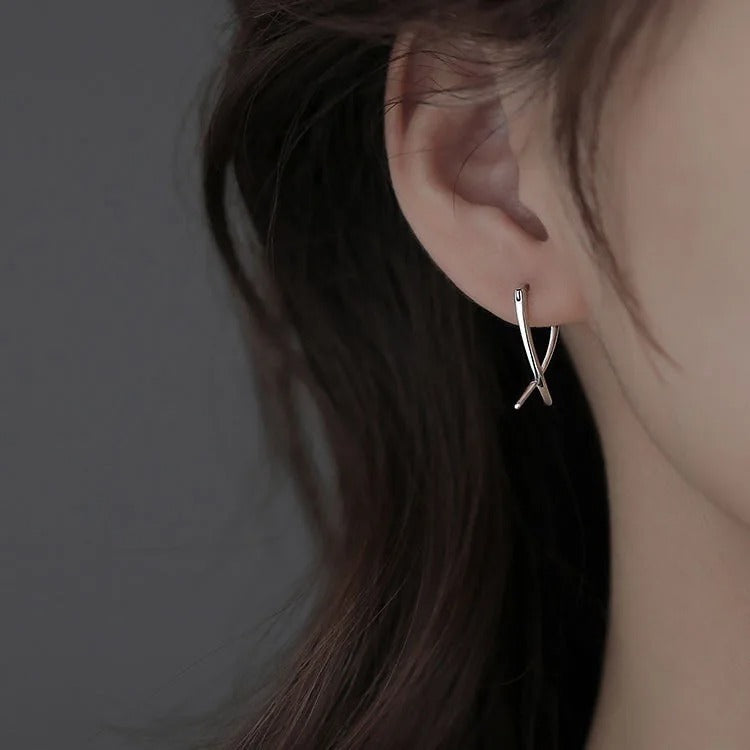 Women’s Geometry Earrings 925 Silver Korean Style Fashion Jewelry