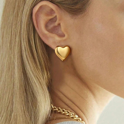 Steel Earrings Women's Heart Geometric Earrings Various Elegant Ladies Fashion Jewelry Gift