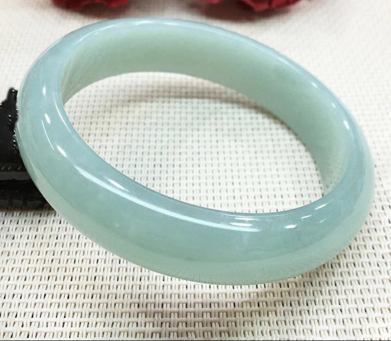 Round Bracelet Natural Jade Ice Jade bangle Small Jewelry Light Green Fashion Accessories Lucky Stone Gift for Mother