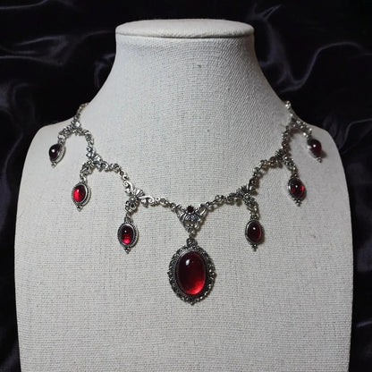 Vampire Choker, Gothic jewelry, Victoria, Retro, Butterfly, Blood Drop, Pagan, Witchcraft, Alternative, Necklace For Women