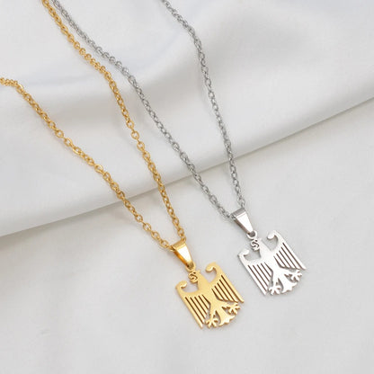German Eagle Pendant Neckalces Stainless Steel Germany Jewelry for Women Girls Gifts for Mom and Daughter