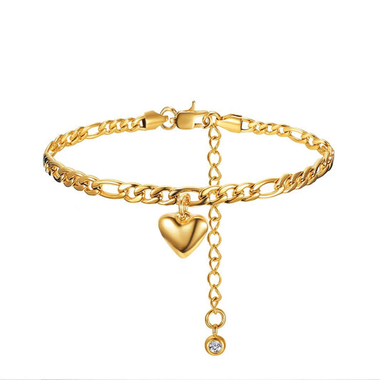 Anklets For Woman Gold Color Stainless Steel Cuban Link Ankle Bracelets Summer 2024 Womens Fashion Leg Chain Beach Foot Jewelry