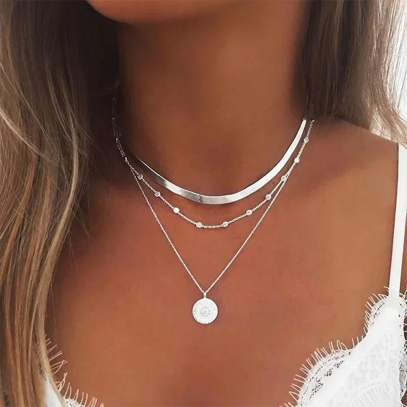 Elegant Layered Necklace Party & Wedding Jewelry for Women