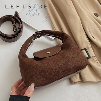 Women’s Small Faux Suede Underarm Shoulder Bag