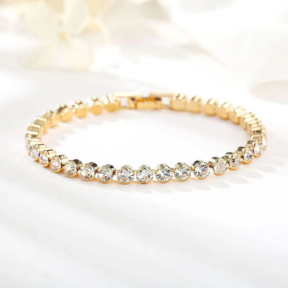 Women’s Cubic Zirconia Tennis Bracelet Wedding Gift Jewelry