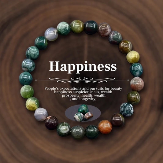 Natural Stone Beaded Bracelet – Amethyst, Quartz, Agate & Tiger Eye Healing Crystal Jewelry for Men & Women