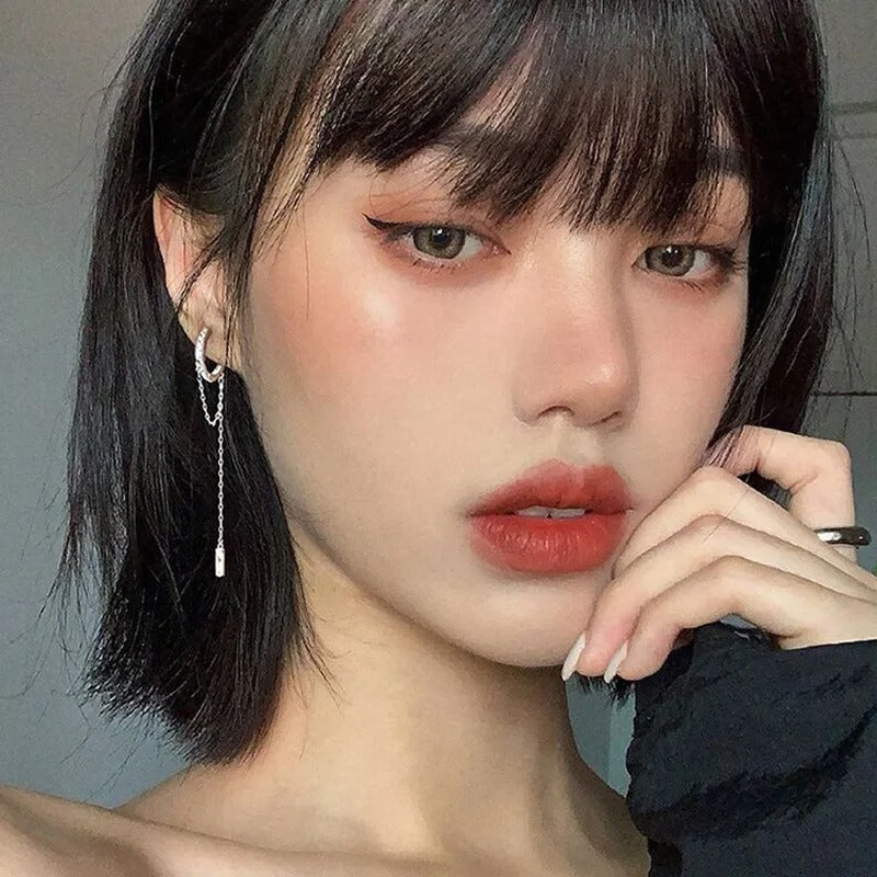 Hot Sell Sterling Silver Initial Stud Earrings Women Fashion