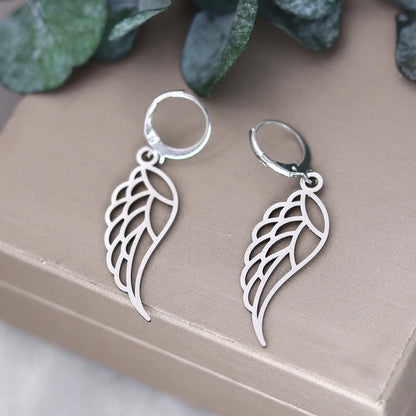 Women’s Angel Wings Earrings Stainless Steel Fashion Jewelry
