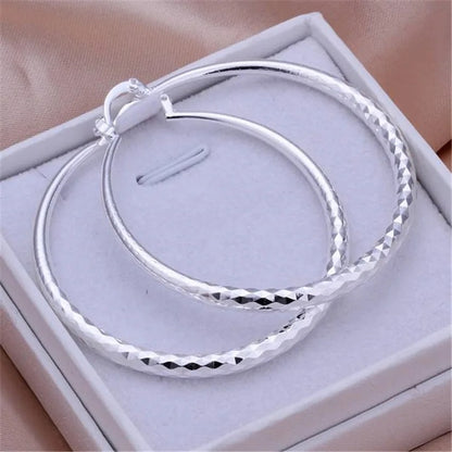 Fine Sterling Silver Hoop Earrings for Women Wedding Holiday Gifts