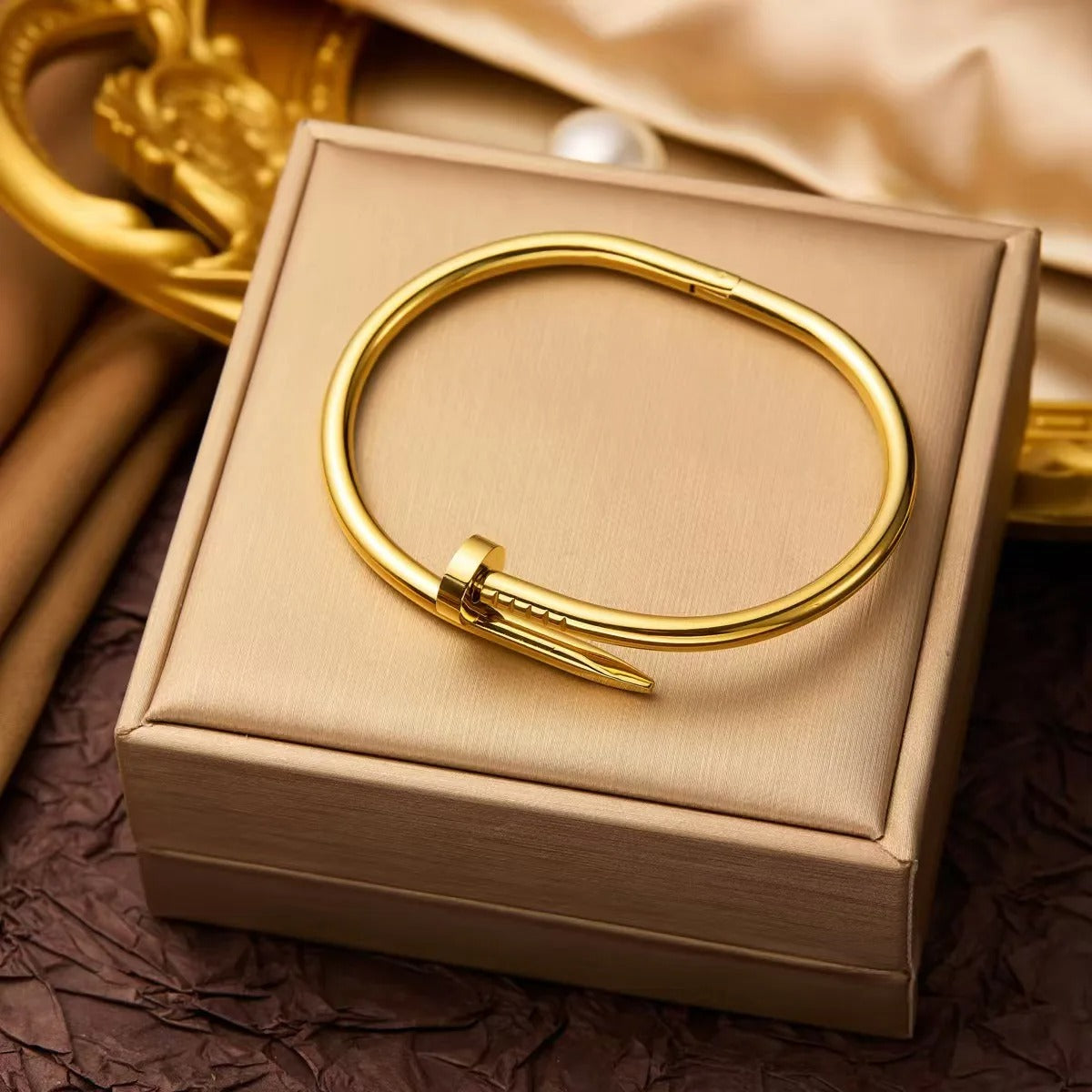 Hip hop style personality fashion interesting design curved nail stainless steel bracelet jewelry for men and women