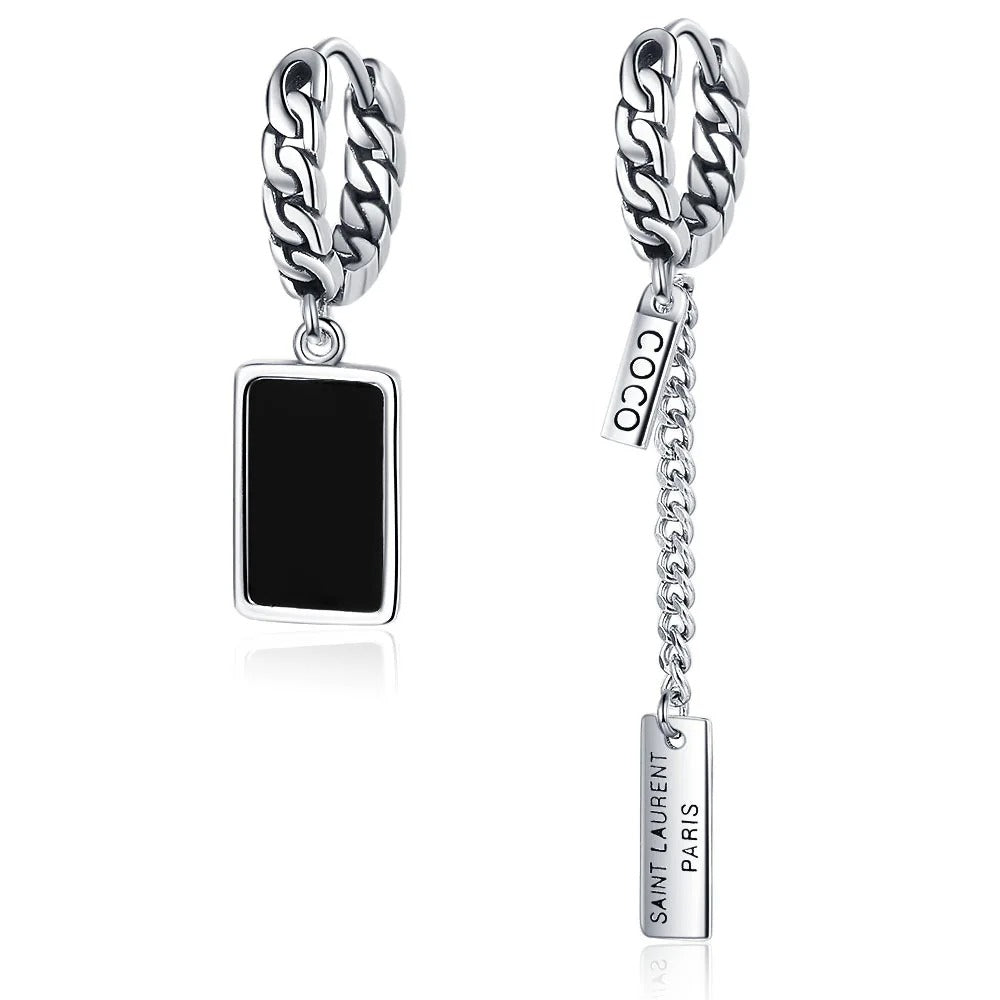 High Quality 925 Silver Square Brand Tassels Earrings For Women Luxury Jewelry Novelties