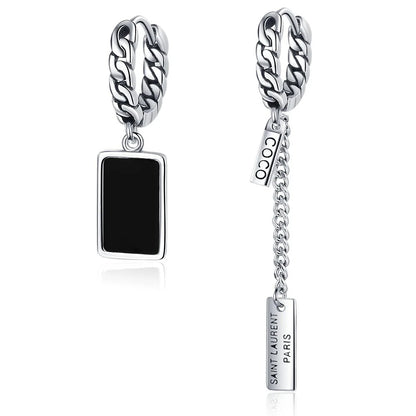 High Quality 925 Silver Square Brand Tassels Earrings For Women Luxury Jewelry Novelties