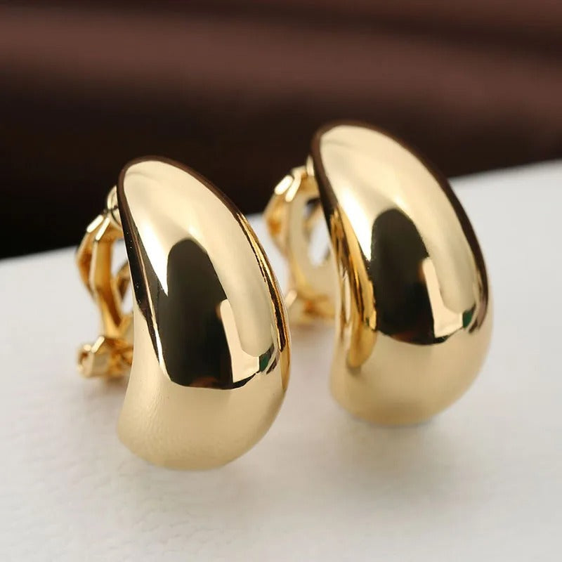 Water Drop Clip-On Earrings for Women No Piercing Jewelry