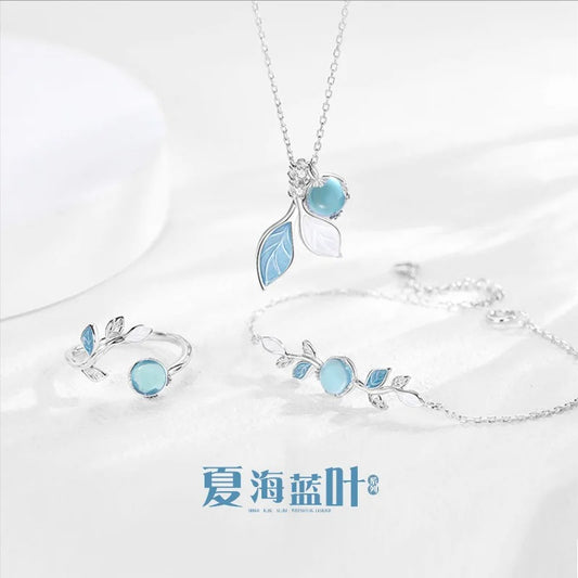 925 Sterling Silver Jewelry Set Necklace, Bracelet & Rings for Women