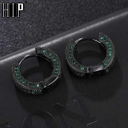 1 Pair Micro Pave Zircon Stone Stud Earrings Copper Jewelry