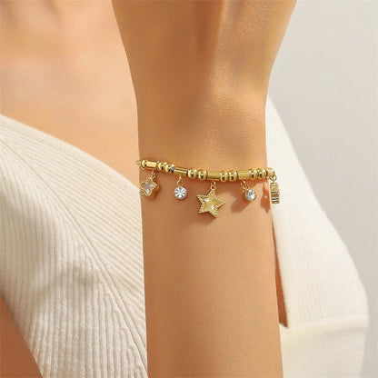 Women’s Statement Stainless Steel Bracelets 3 Styles Zircon Charms