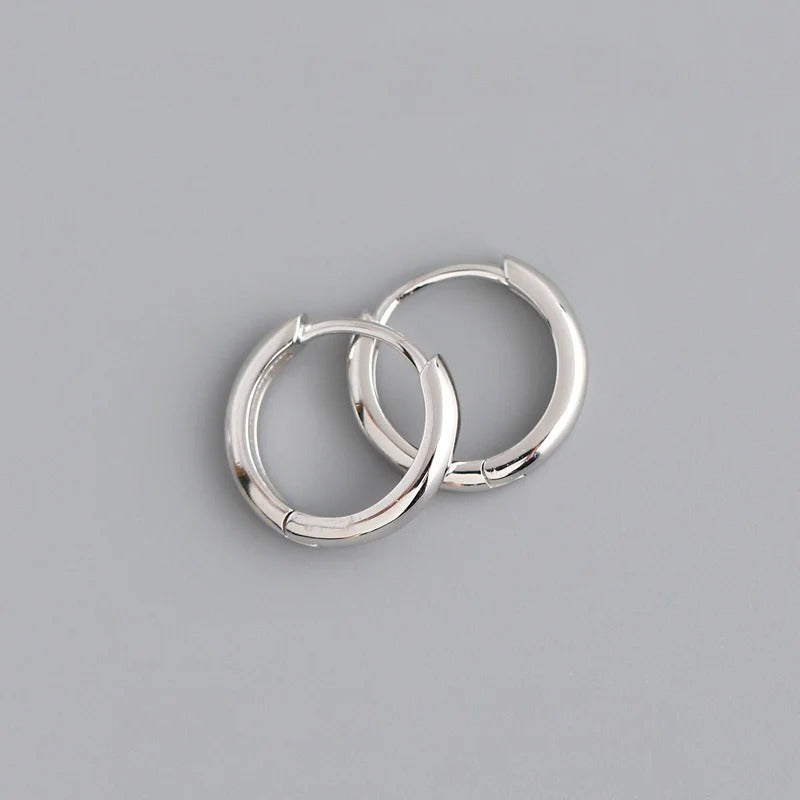 Silver Geometry Hoop Earrings for Women Fashion Silver Jewelry Gifts Trendy
