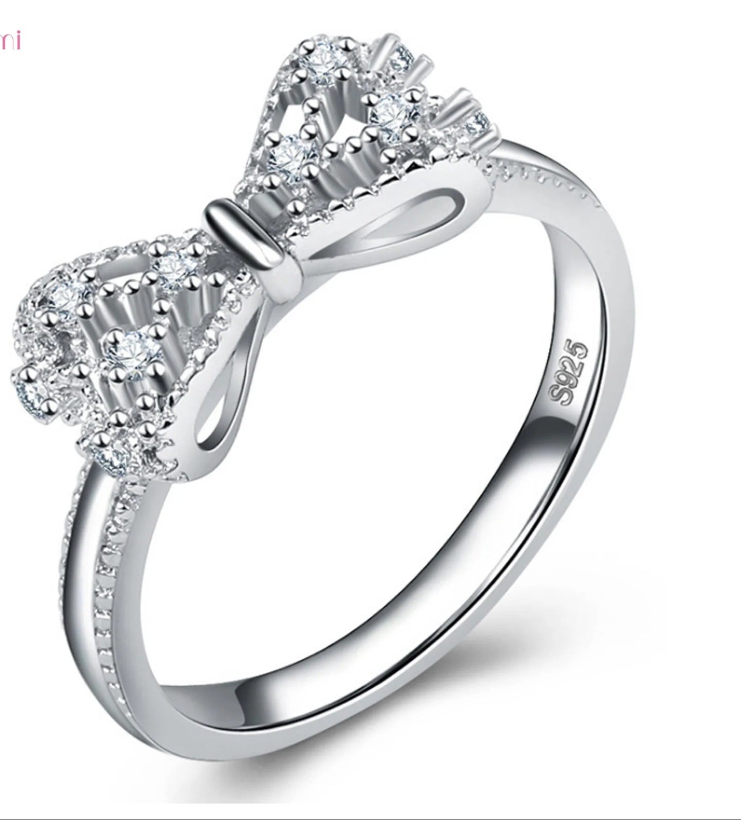 Silver Cubic Zirconia Ring for Women Wedding Engagement Jewelry