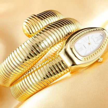 Luxury Women’s Quartz Watch Gold Stainless Steel Wristwatch