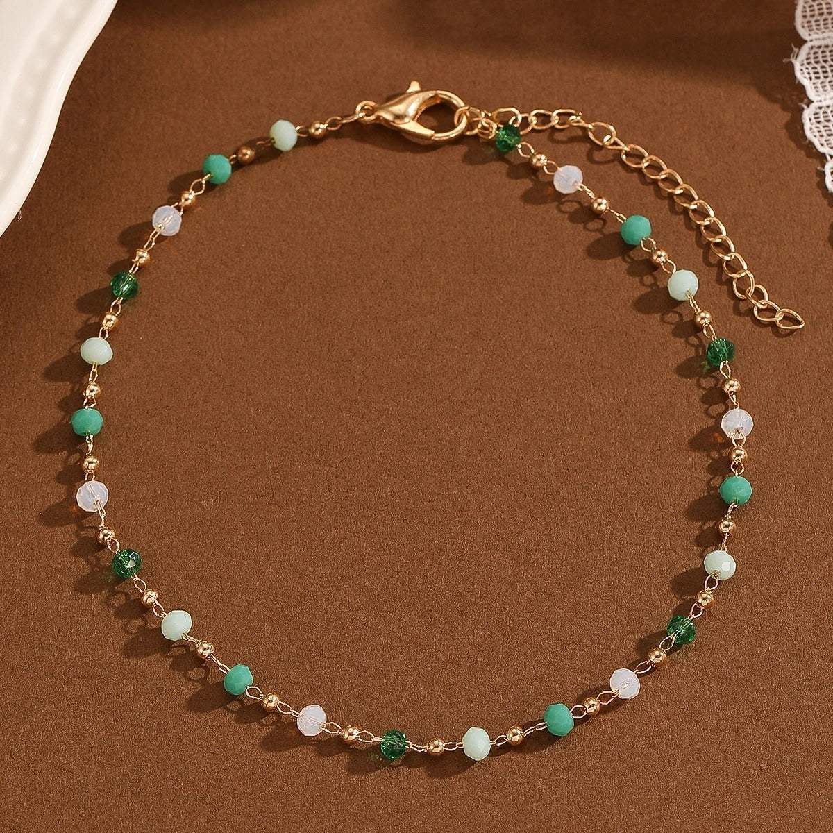 Women's Anklets Beads Stone Anklet Summer Beach Anklets On Foot Ankle Bracelets For Women Leg Chain