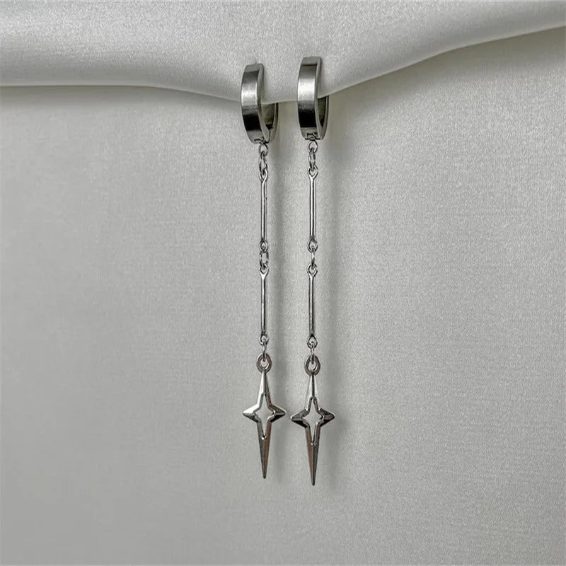 Classic Star Dangly Earrings for Women Y2K Goth Jewelry