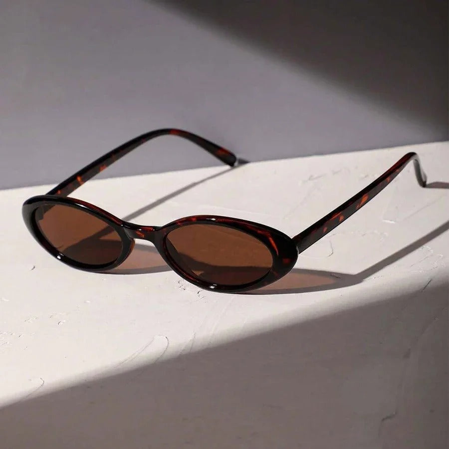 Small Oval Leopard Sunglasses Women’s Retro Fashion