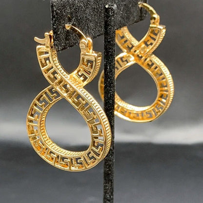Hollow Copper Drop Earrings Gold Plated Women Wedding Jewelry