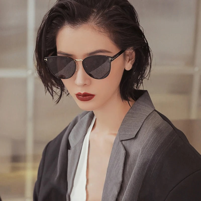 HBK Retro Cat Eye Polarized Sunglasses for Women