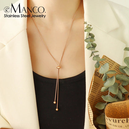 eManco Personalized Snake Chain Adjustable Necklace for Women