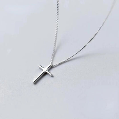 925 Sterling Silver Cross Pendant Necklace for Women